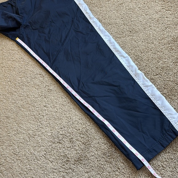 Vintage Nike 90s Navy White Stripe Track Straight Leg Pants - Picture 9 of 9